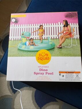 Sun Squad Kids Dino Spray Pool - Green